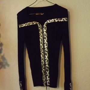 Women's  Belldini Long Sleeve Jeweled  Cardigan Sweater